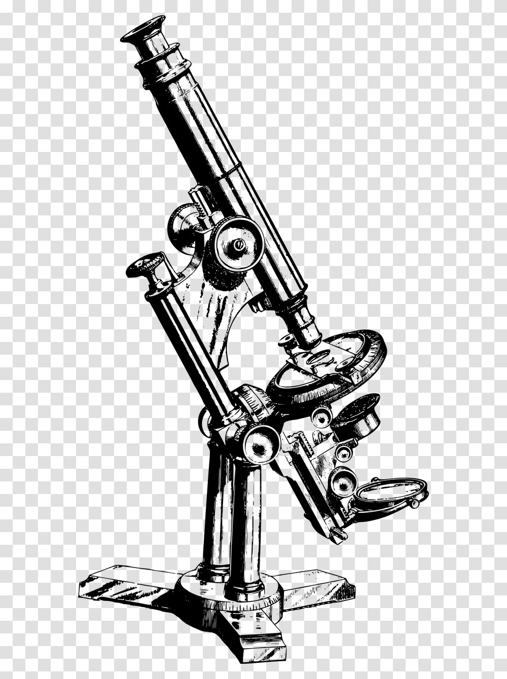 Healthcare Instrument Magnification Free Photo Vintage Microscope, Gray, World Of Warcraft Transparent Png
