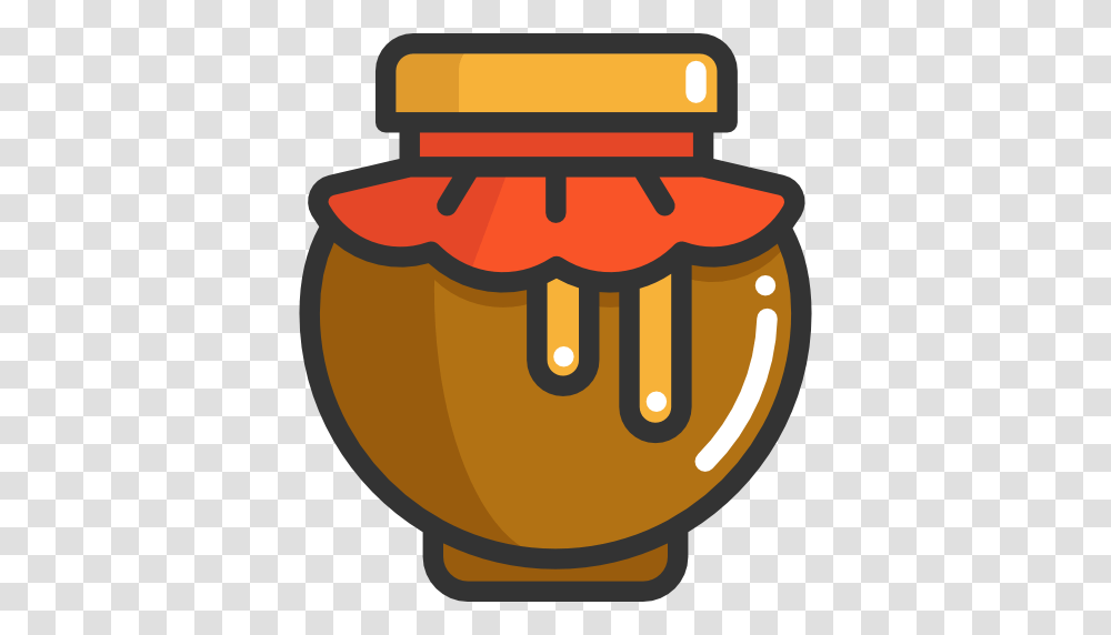 Healthy Bee Food Pot Organic Honey Jar Sweet Icon, Plant, Seed, Grain, Produce Transparent Png