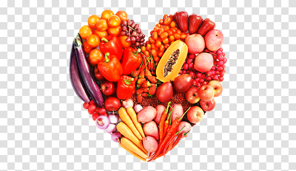Healthy Diet Superfood Heart Fruit And Veg Heart, Plant, Sweets, Produce, Vegetable Transparent Png