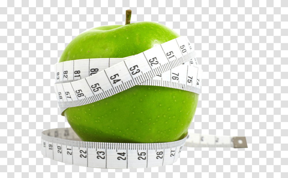 Healthy Dietitian Diet Creative Feet Hq Green Apple And Tape Measure, Plant, Fruit, Food, Plot Transparent Png