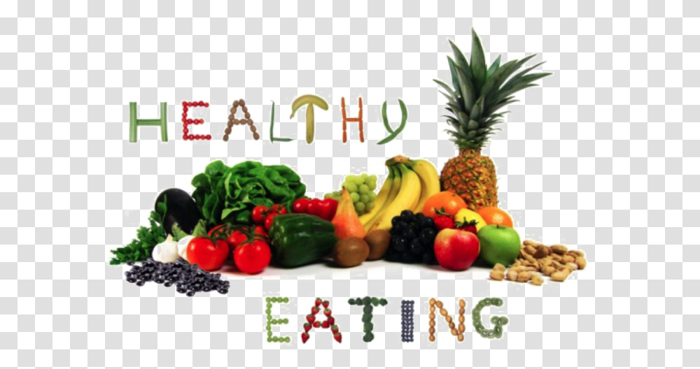 Healthy Food Background Eating Healthy, Plant, Banana, Fruit, Pineapple Transparent Png