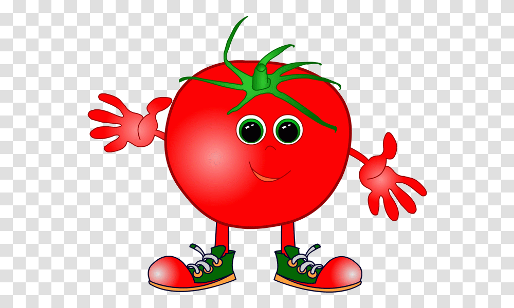 Healthy Food X With Faces Clip Art Clipart For Recipes Tomato Kids, Plant, Vegetable, Fruit, Pac Man Transparent Png
