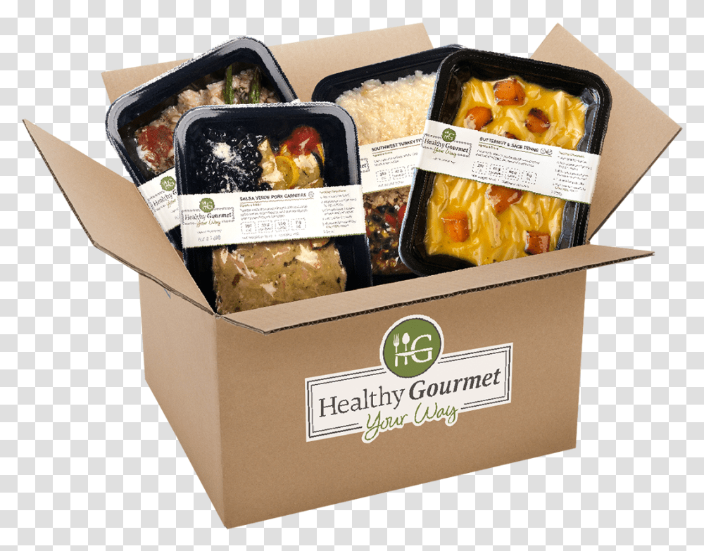 Healthy Gourmet Delivery Box Food Packaging For Delivery, Sweets, Carton, Cardboard, Plant Transparent Png