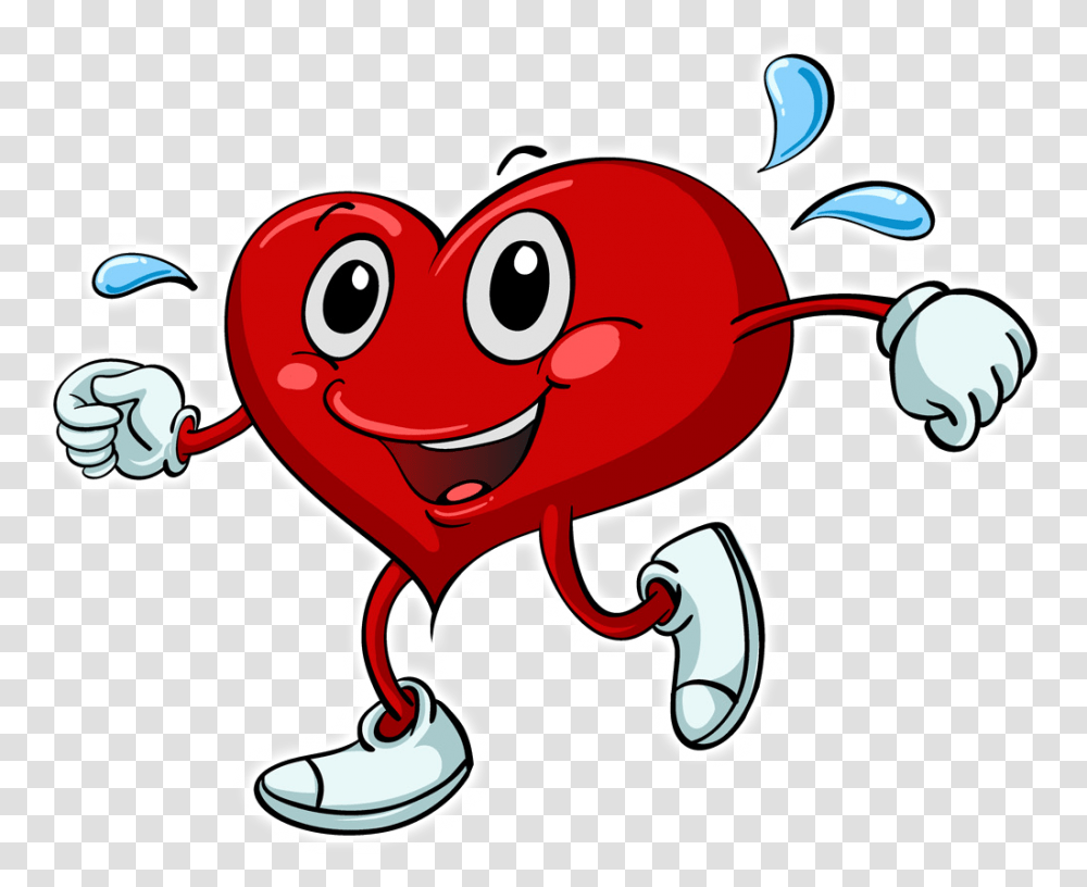 Healthy Heart Cartoon Download Heart Exercise Clipart, Animal, Amphibian, Wildlife, Cupid Transparent Png