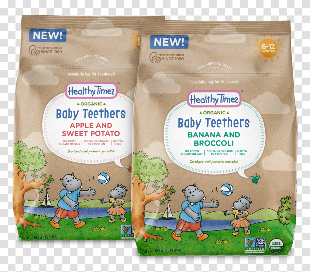 Healthy Times Baby Teethers, Food, Person, Human, Diaper Transparent Png