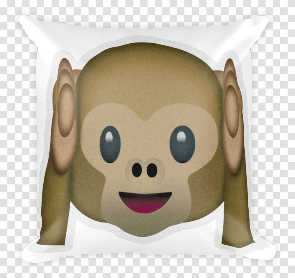 Hear No Evil Monkey Iphone Emoji Monkey, Pillow, Cushion, Toy Transparent Png