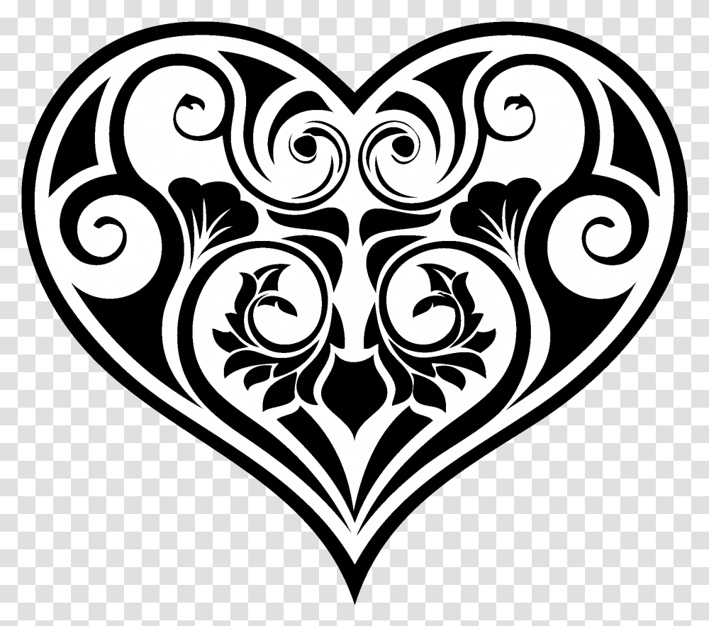 Heart 14 Download Vector Decorative, Stencil, Graphics, Floral Design, Pattern Transparent Png
