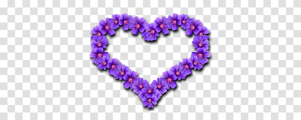 Heart Nature, Plant, Purple, Geranium Transparent Png