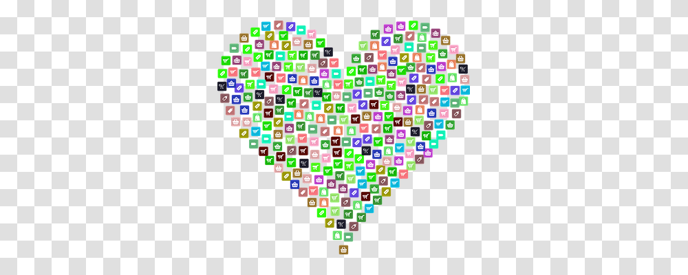 Heart Green, Pattern, Doodle, Drawing Transparent Png
