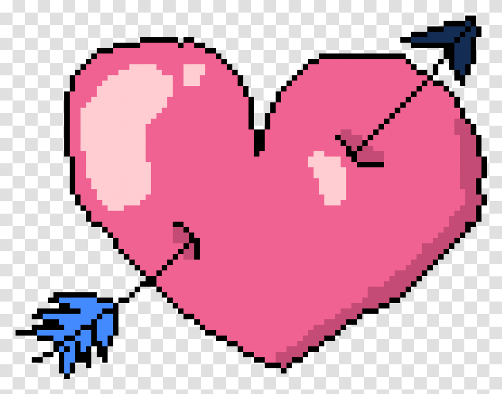 Heart And Arrow A Arrow To The Heart 8 Bit Planet Pixel Art Minecraft Banana Transparent Png