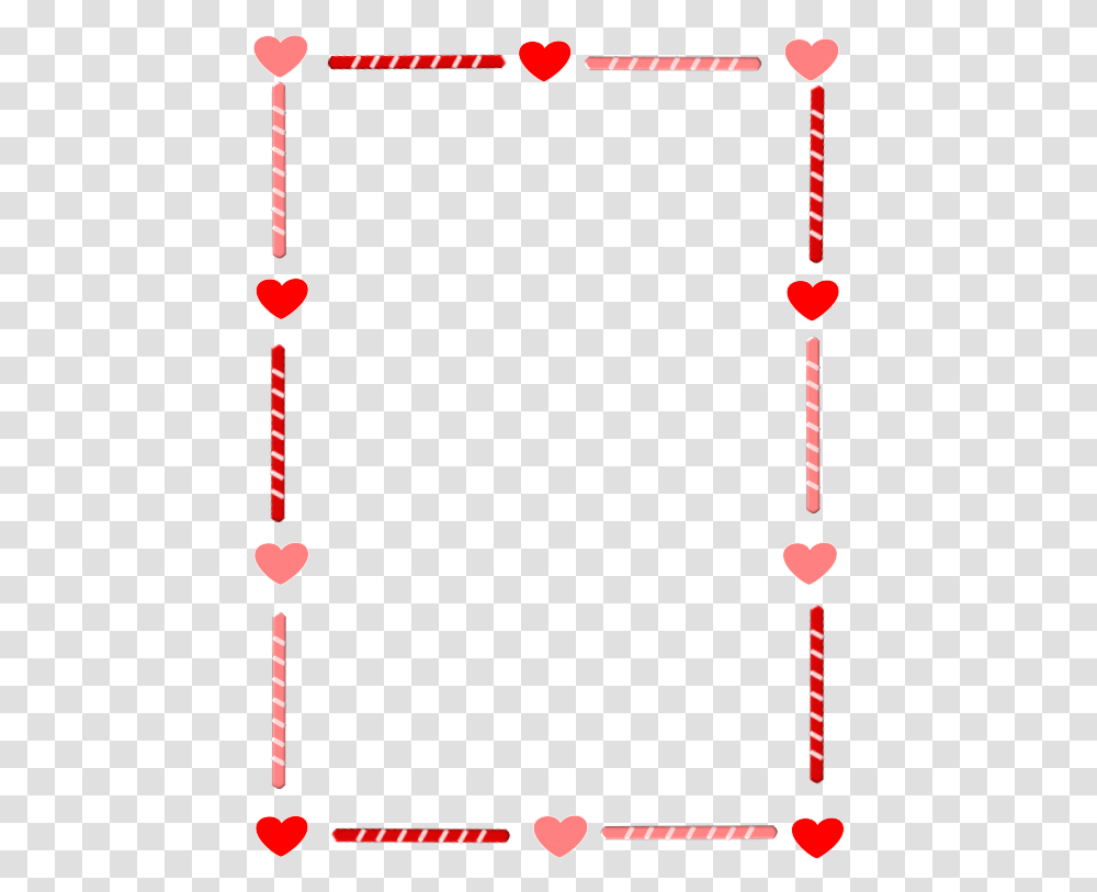 Heart And Candy Border By Cuteeverything Border For Valentines Day Border Clip Art, Weapon, Knitting, Pattern Transparent Png