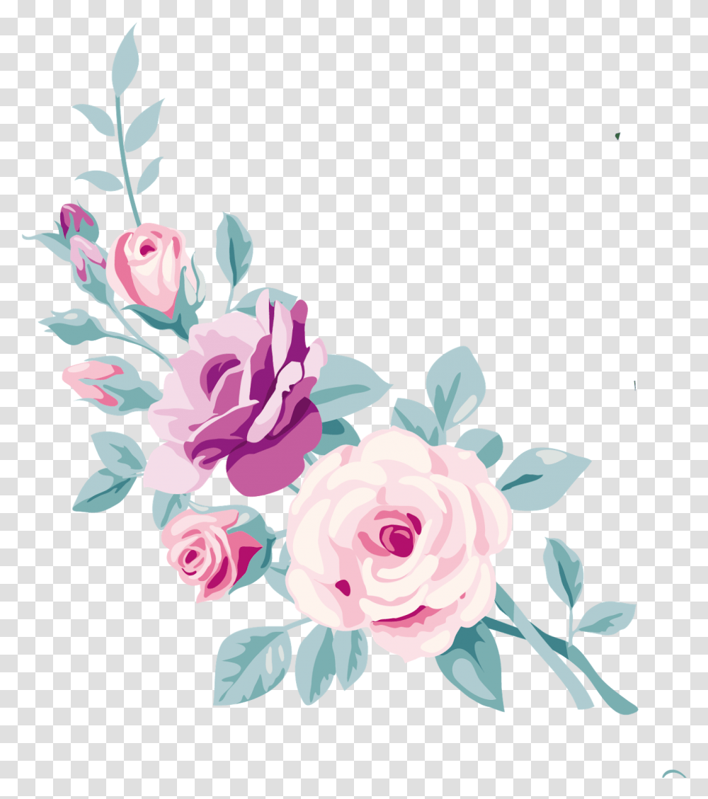 Heart And Flowers Clipart Divider, Floral Design, Pattern, Plant Transparent Png