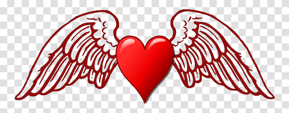 Heart And Wings Svg Vector Clip Art Svg Archangel, Plant, Label, Text, Rose Transparent Png
