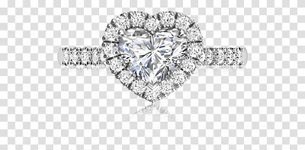 Heart Angel Halo Engagement Ring Full Size Download Diamond, Gemstone, Jewelry, Accessories, Accessory Transparent Png