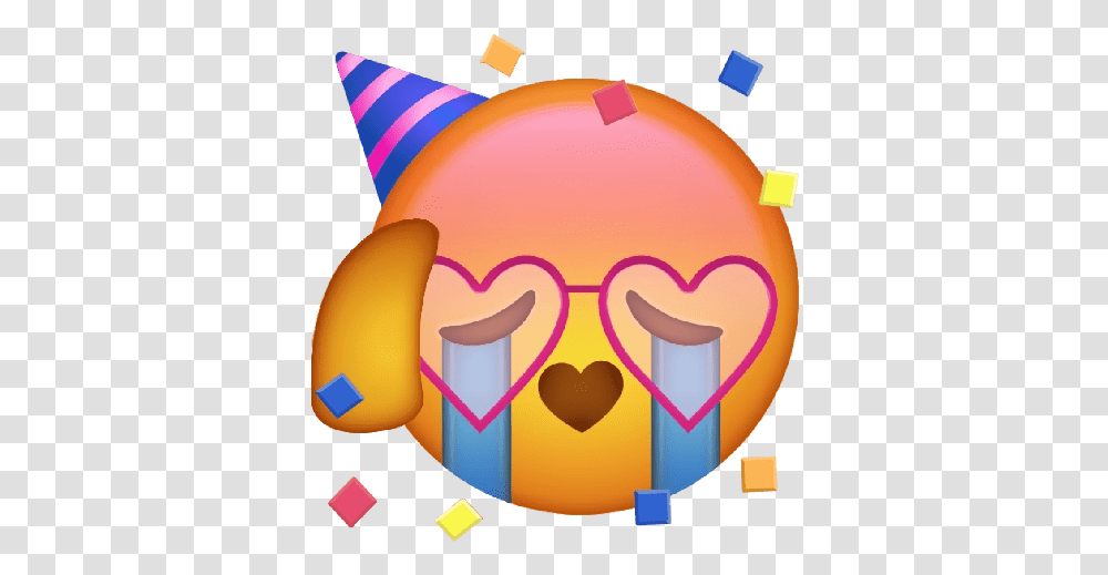 Heart Anger Emoji Background Mart Happy Birthday Iphone Emoji, Clothing, Apparel, Party Hat, Balloon Transparent Png