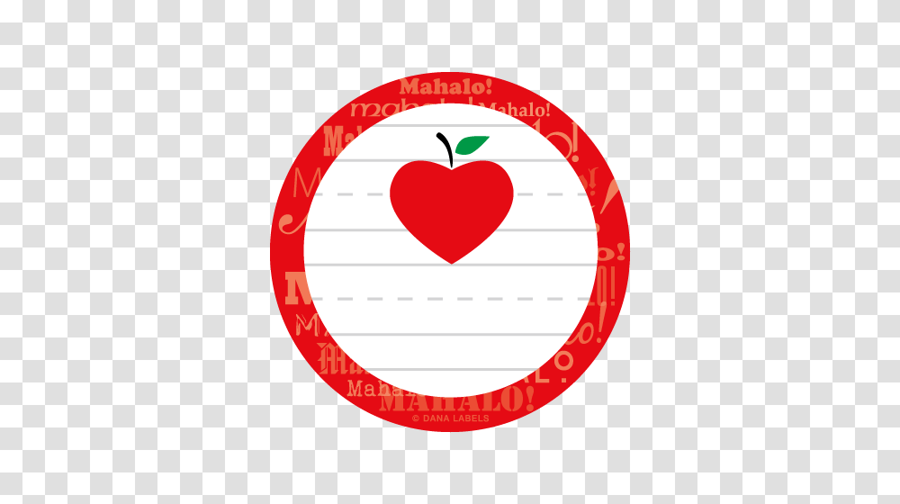 Heart Apple Label Transparent Png