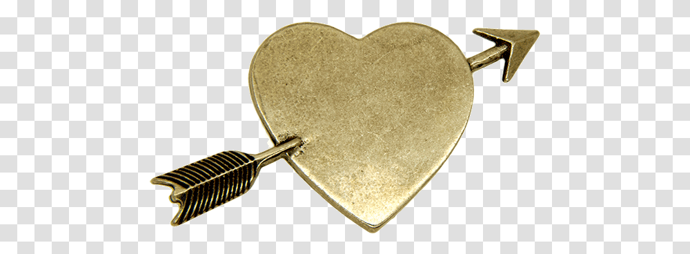 Heart Arrow Antique Gold Godertme, Silver, Spoon, Cutlery, Plectrum Transparent Png