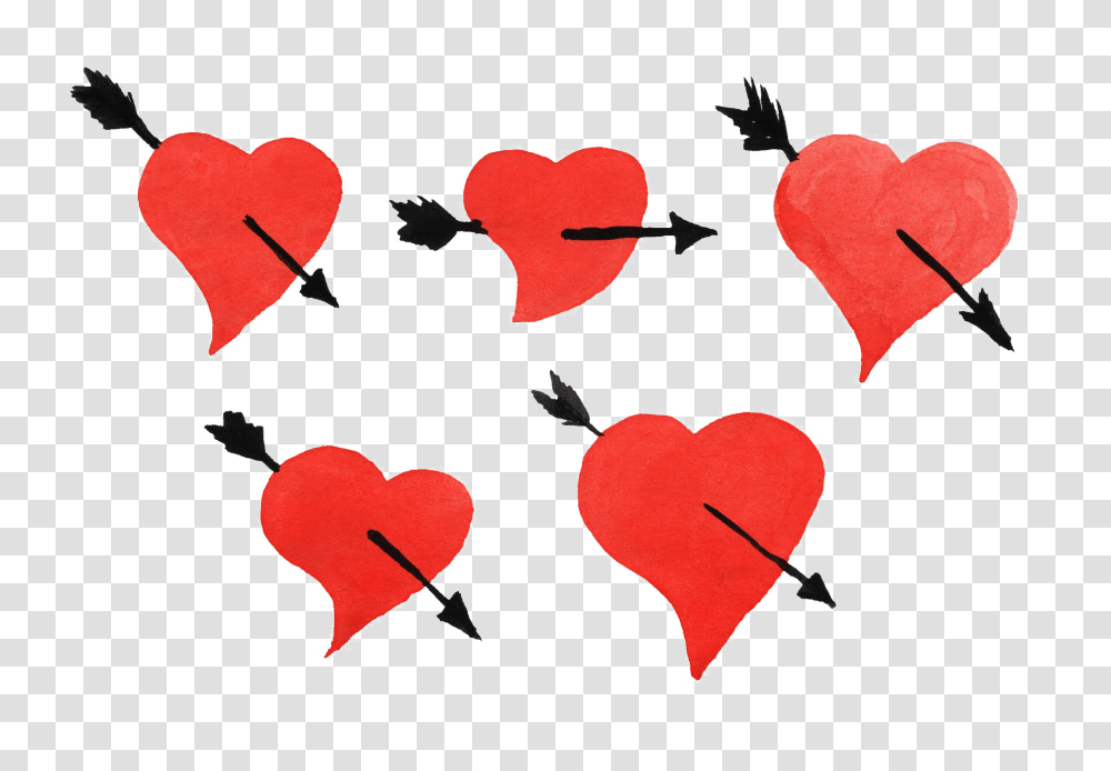 Heart Arrow Background Vector Clipart, Silhouette, Bird, Animal Transparent Png