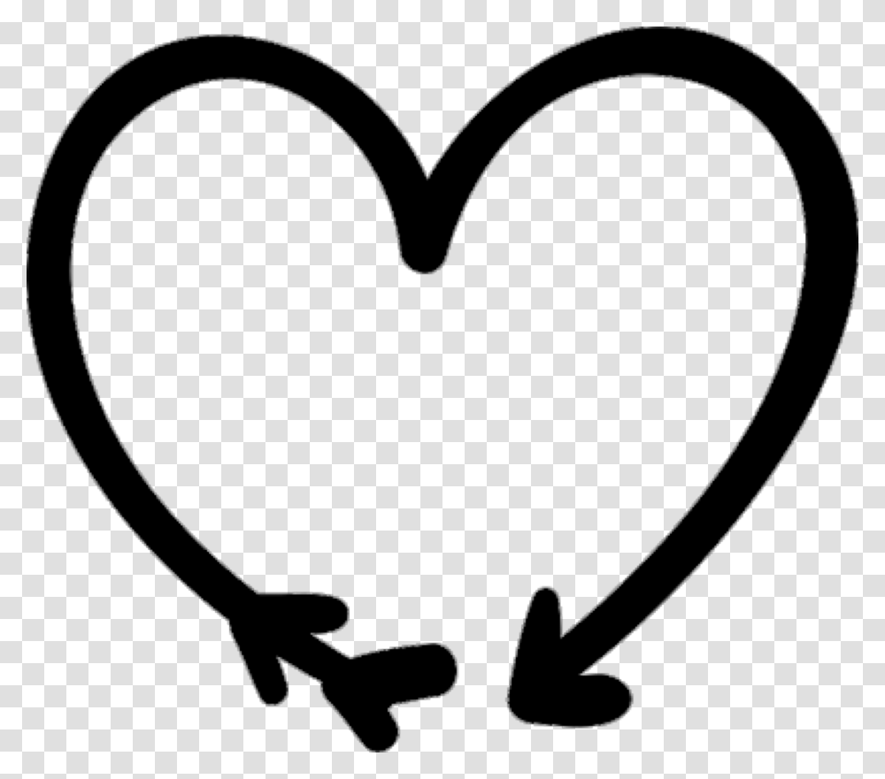 Heart Arrow Doodle Freetoedit, Bow, Stencil Transparent Png