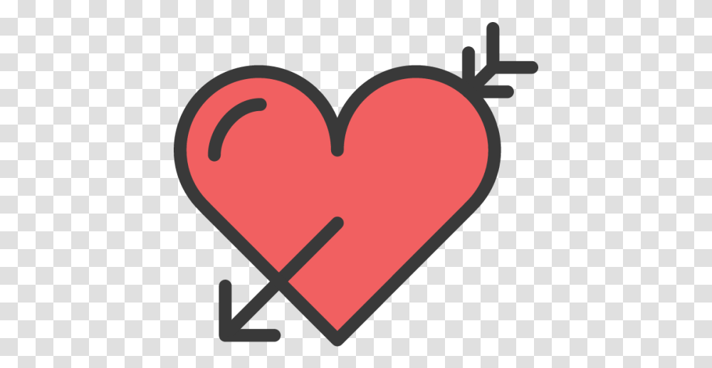 Heart Arrow Icon Download For Free - Iconduck Girly, Cushion, Text Transparent Png