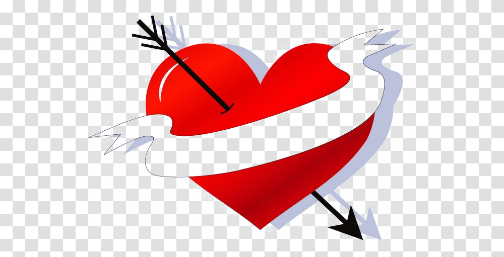 Heart Arrow Image Background Vector Clipart, Flag Transparent Png