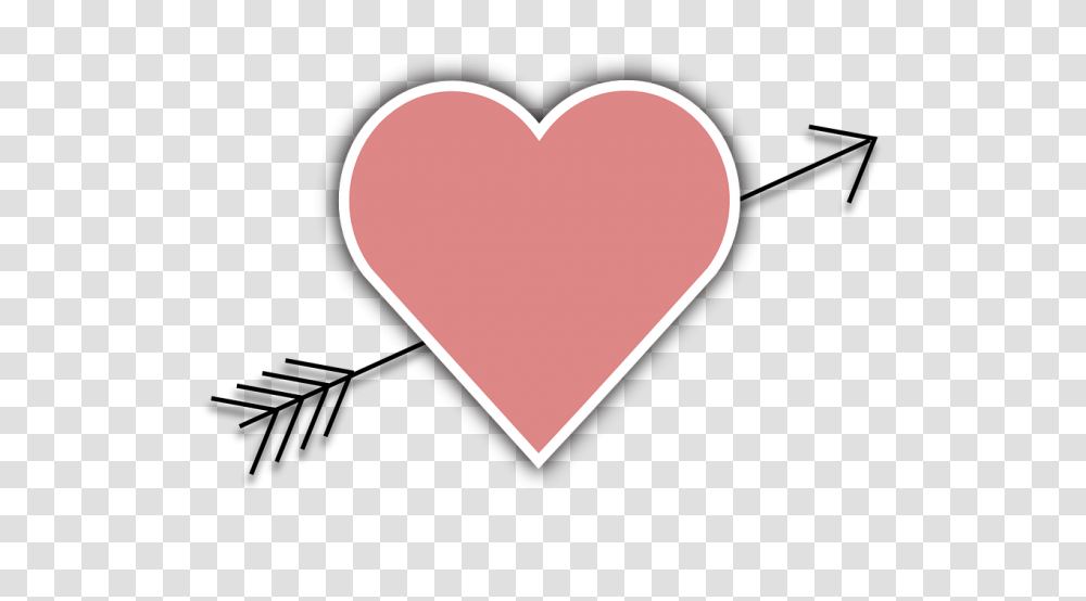 Heart Arrow Love Valentine Heart With Arrow, Moon, Outer Space, Night, Astronomy Transparent Png