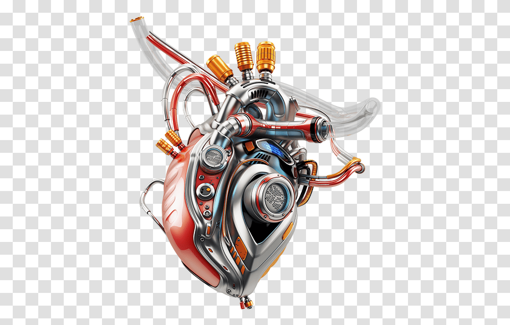 Heart Artificial Heart, Motorcycle, Vehicle, Transportation, Machine Transparent Png