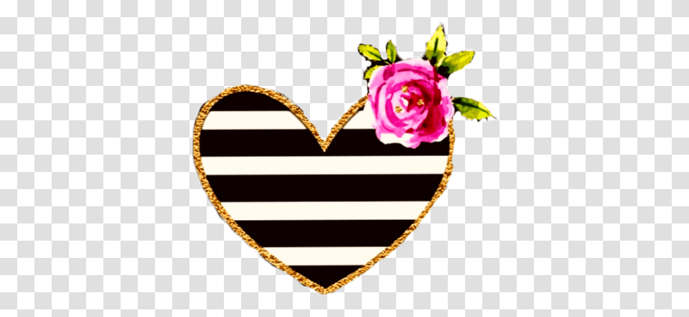 Heart B W Stripe Rose Gold Love Pretty, Armor, Bracelet, Jewelry, Accessories Transparent Png