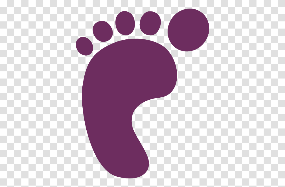 Heart Baby Feet Clipart, Footprint, Purple Transparent Png