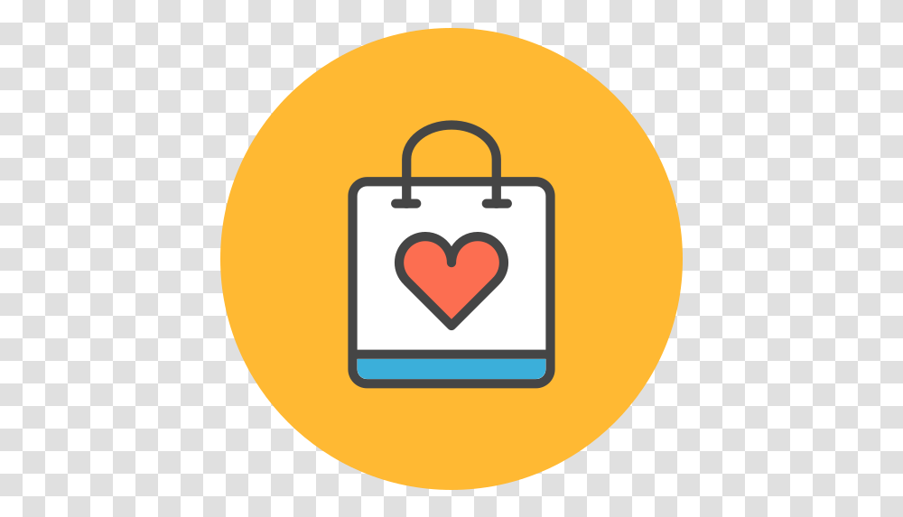 Heart Bag Shopping Free Icon Of Flat Line Ecommerce Beauty Shopping Icon, Text, Security Transparent Png