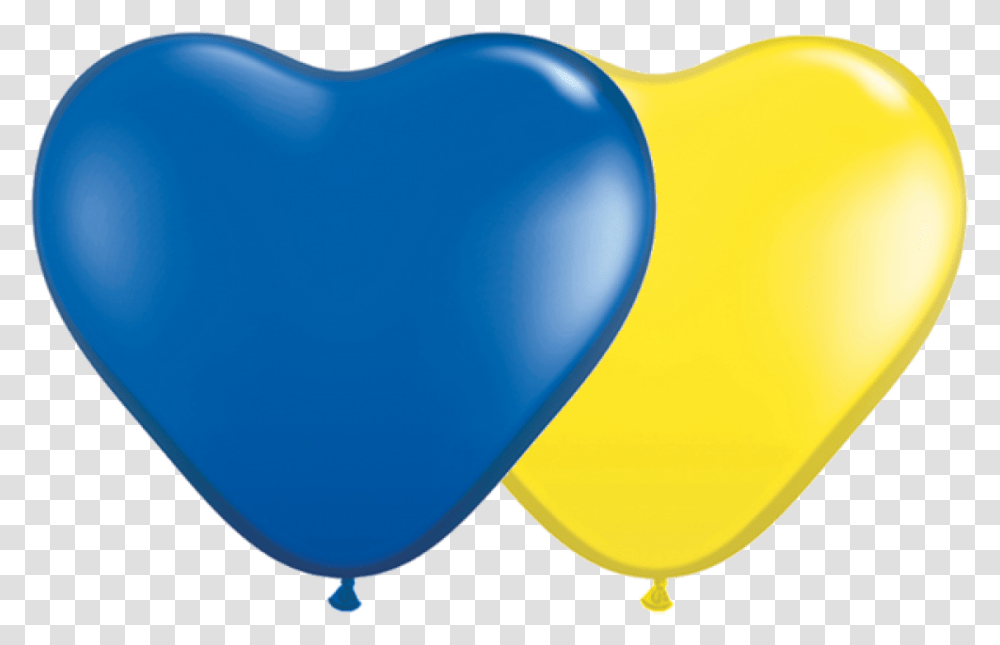 Heart Balloon Qualatex 6 Heart Balloons Black Cuore Giallo E Blu Transparent Png