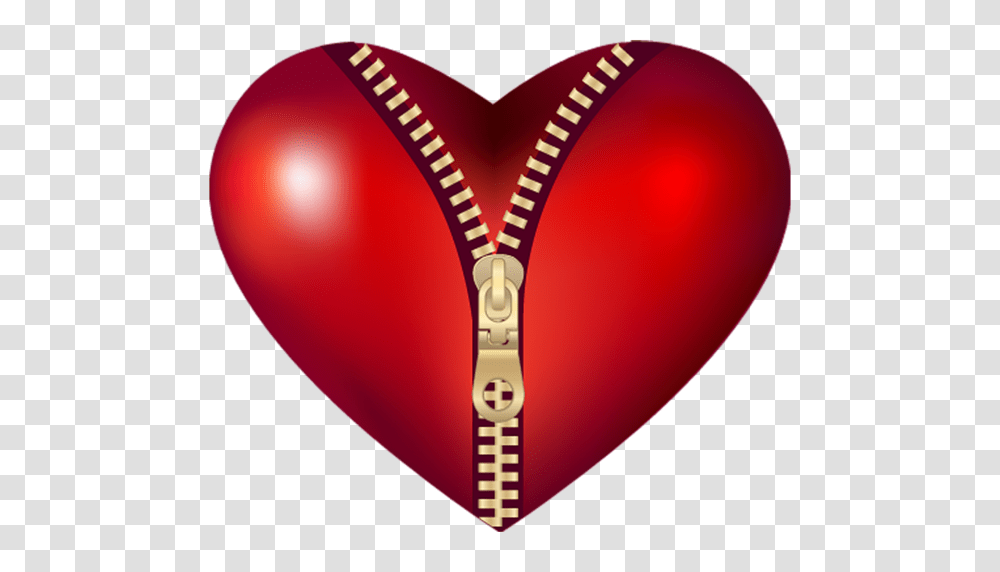 Heart, Balloon, Zipper Transparent Png