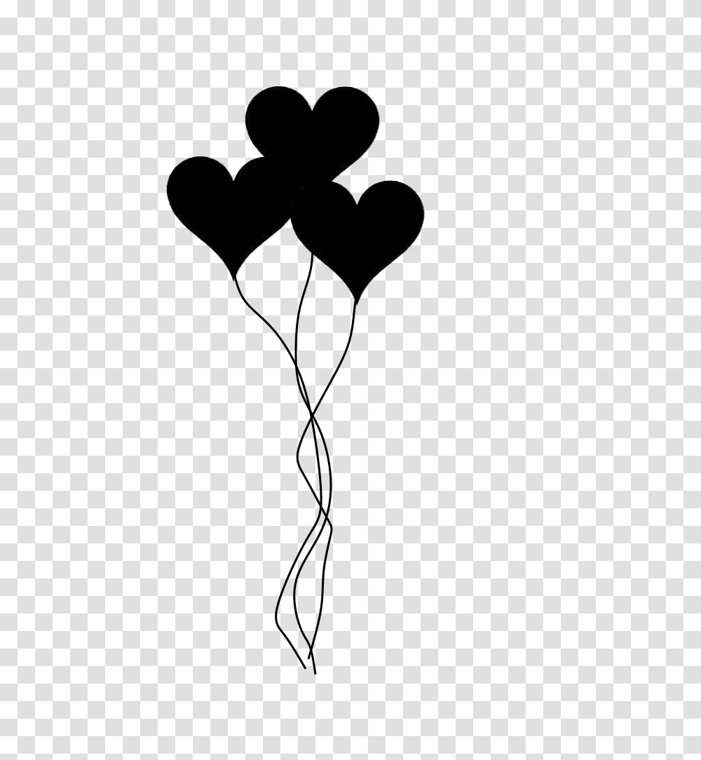 Heart Balloons Silhouette, Logo, Trademark Transparent Png