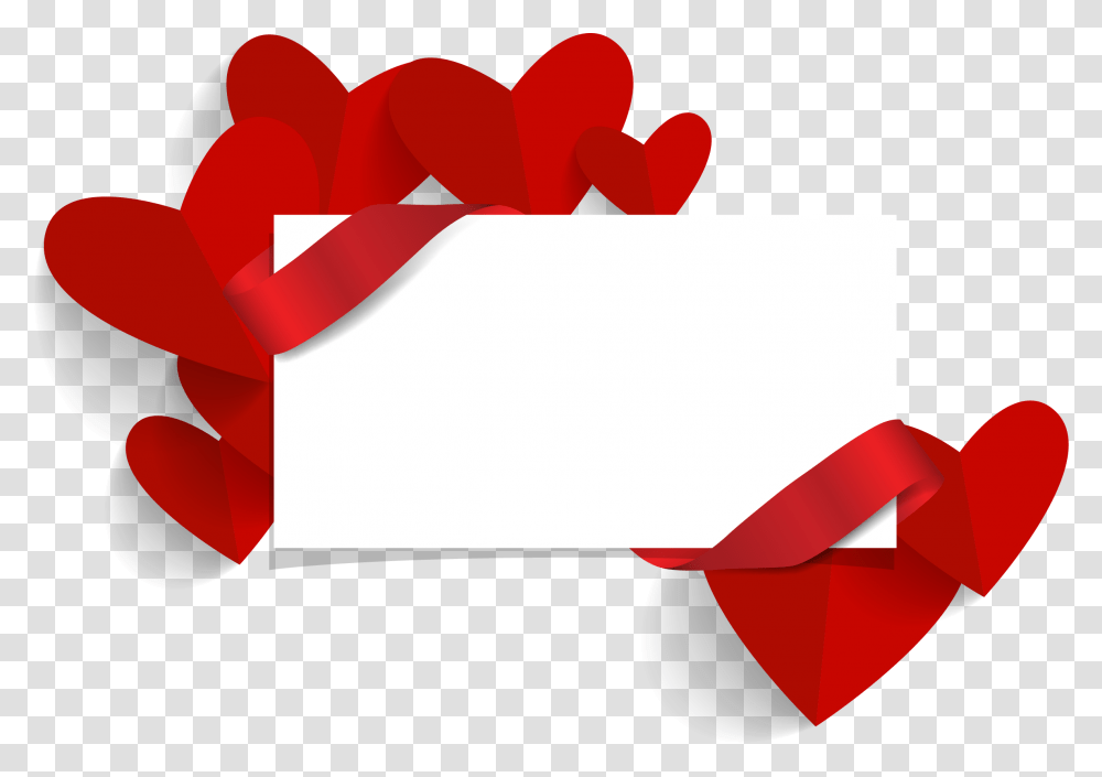 Heart Banner Banner Valentines Day, Gift Transparent Png