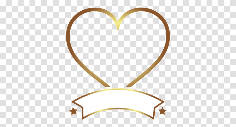 Heart Banner Frame Sticker By Brandy Birdsong Background Gold Oval Frame, Lamp, Logo, Symbol, Trademark Transparent Png
