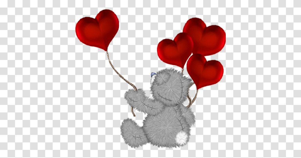 Heart Bear Cute Happy Valentines Teddy Bear, Plant, Flower, Blossom, Texture Transparent Png