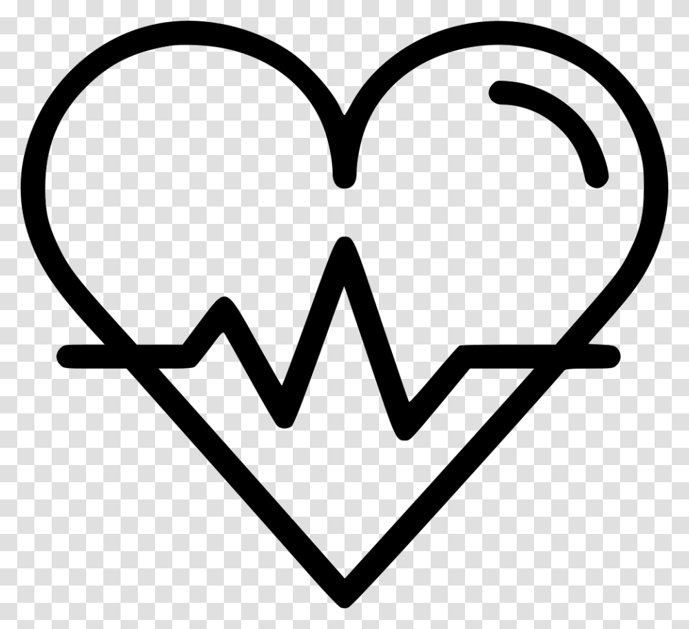 Heart Beat Heart With Beat Icon, Stencil, Dynamite, Bomb Transparent Png