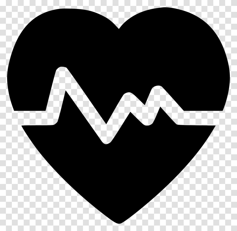 Heart Beat Heart With Heartbeat Vector, Stencil, Mustache Transparent Png