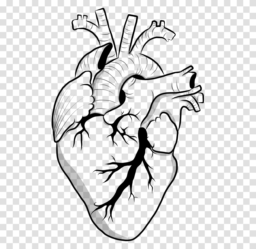 Heart Black And White Clipart Doodle Aesthetic Black And White Outline, Gray, World Of Warcraft Transparent Png