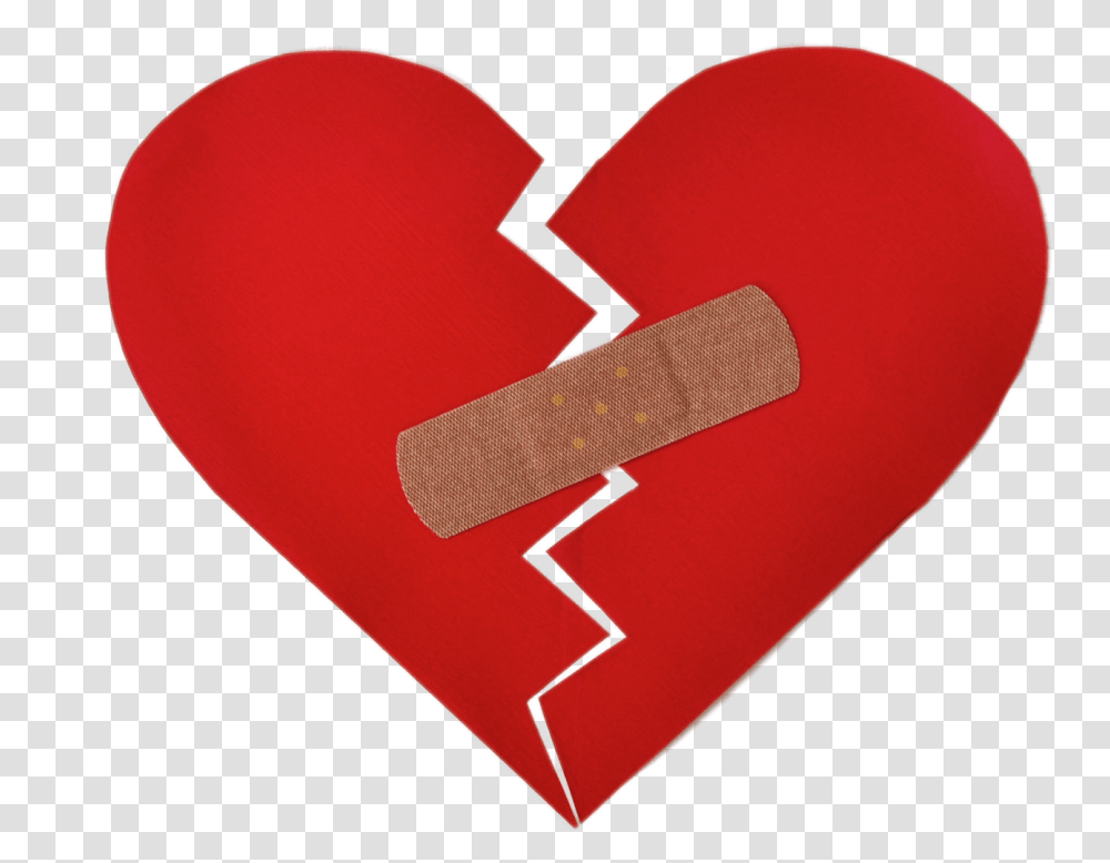 Heart Black Broken Heart With Bandaid, First Aid, Bandage, Label, Text Transparent Png