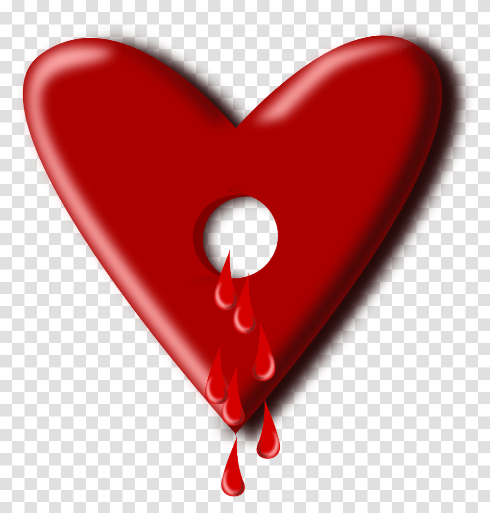 Heart Bloody Love Free Vector Graphic On Pixabay Heart That Has A Hole Transparent Png
