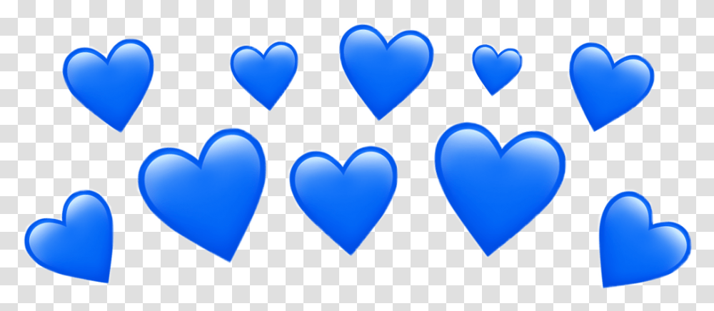 Heart Blue Emoji Cute Crown Freetoedit Heart, Interior Design, Indoors, Pillow, Cushion Transparent Png