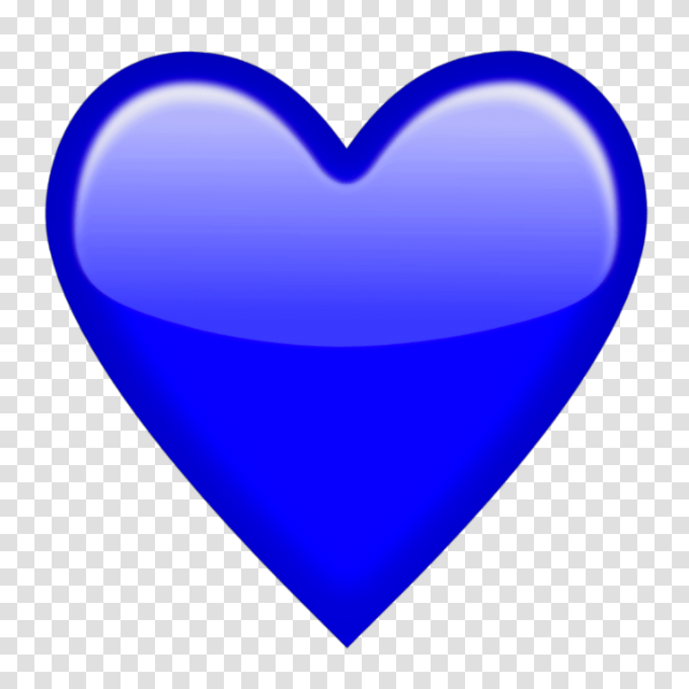 Heart Blue Whatsapp Imessage Emoji, Balloon, Plectrum, Pillow, Cushion Transparent Png