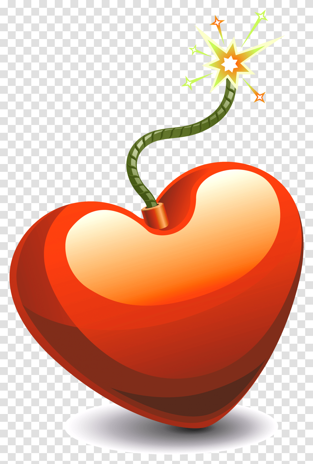 Heart Bomb Hires Copy Heart Bomb Clipart Download Bomb With Heart Clipart, Plant, Fruit, Food, Vegetable Transparent Png