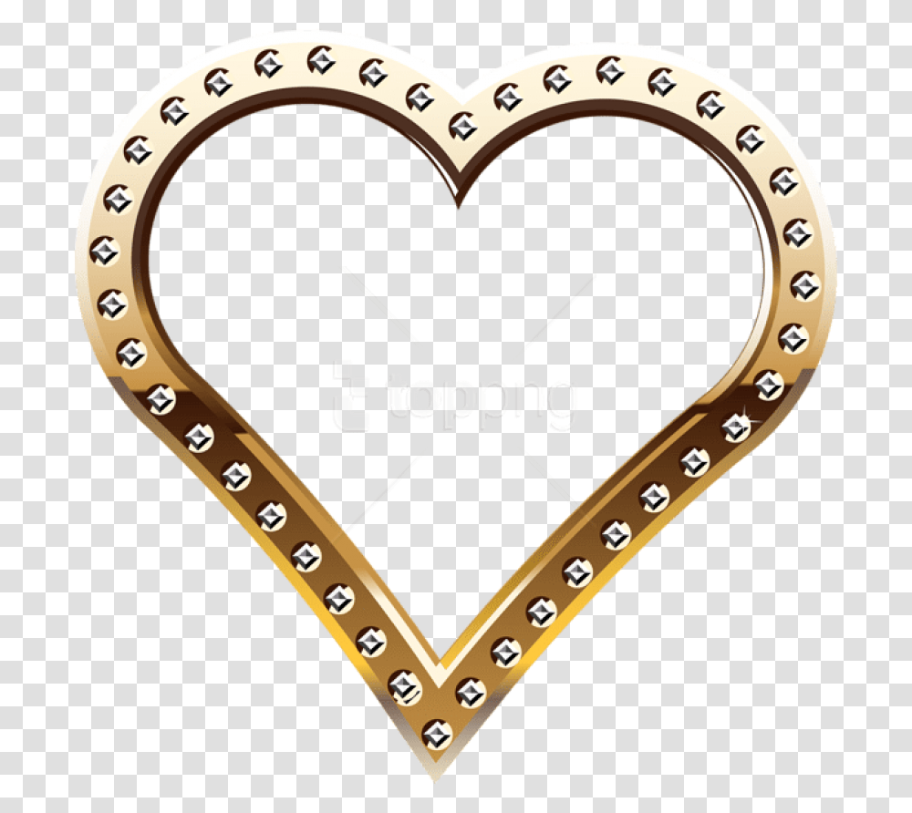 Heart Border Gold Clipart Photo Gold Heart Border, Text, Label Transparent Png