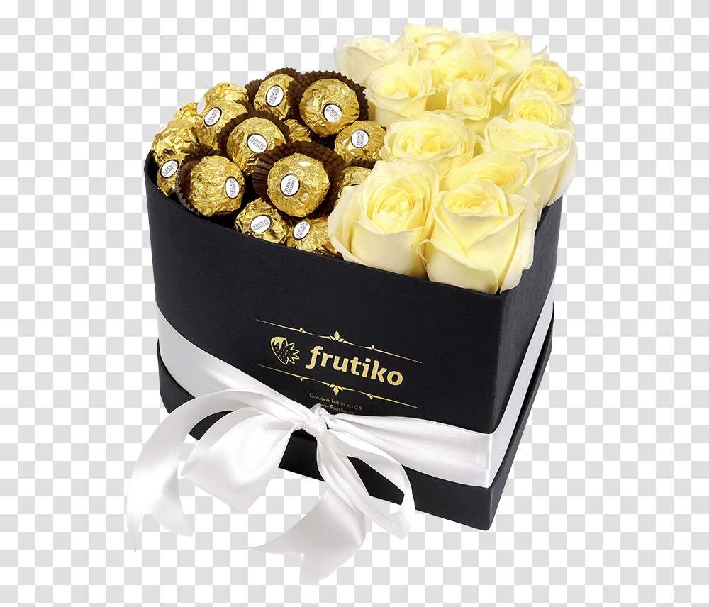 Heart Box White Rose Ferrero Rocher, Sweets, Food, Confectionery, Dessert Transparent Png