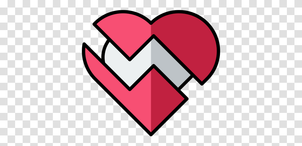Heart Break Icon Of Colored Outline Style Available In Svg Clip Art, Label, Text, Graphics, Sticker Transparent Png
