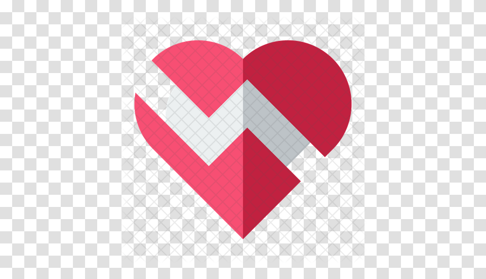 Heart Break Icon Of Flat Style Heart Transparent Png