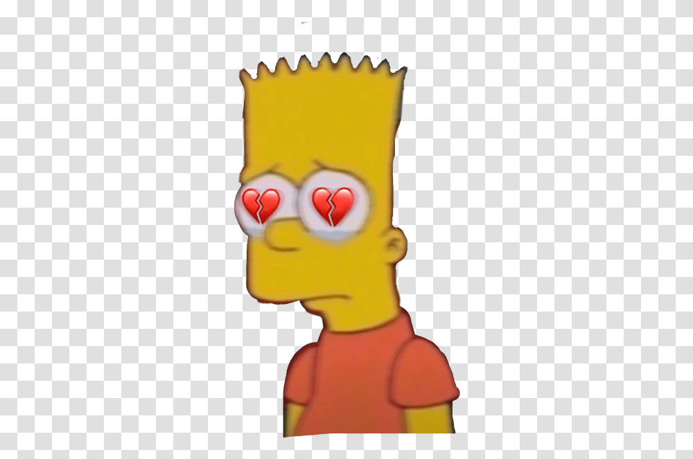 Heart Broken Sad Simpsons Drawings Bart Simpson Sad, Toy, PEZ Dispenser, Ice Pop, Birthday Cake Transparent Png