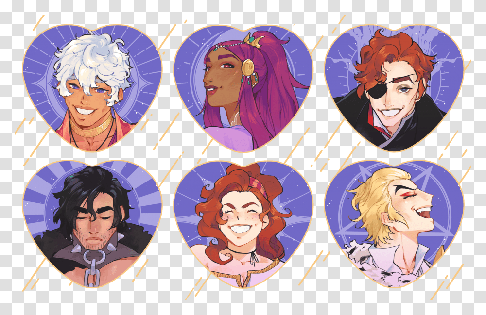 Heart Buttons Promare Jjba Arcana Banana Fish Hypmic Jjba Buttons, Label, Text, Person, Head Transparent Png